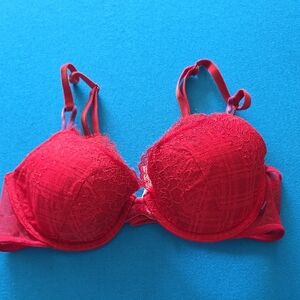 Victoria's Secret Vibrant Red Lace Bra